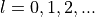 l=0,1,2,...